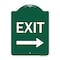 Signmission Exit With Right Arrow Heavy-Gauge Aluminum Architectural Sign, 24" H, 18" L, GW-1824-9842 A-DES-GW-1824-9842 - alternate 1